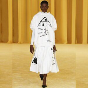 PRADA Raf Simons White Panorama Hoodie